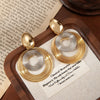 Titanium Steel Geometric Earrings Electroplated Simple Style