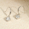 Titanium Steel Geometric Earrings For Women Claw Inlaid Zircon Electroplated Jewelry
