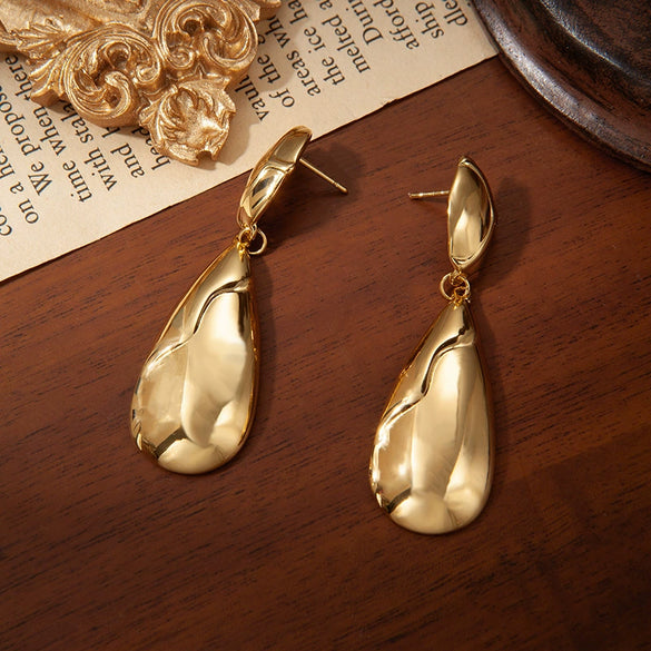 Titanium Steel Geometric Earrings For Women Simple Niche Design Electroplating