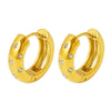 Titanium Steel Geometric Earrings With Electroplating Retro Temperament Round And Mangxing Shapes