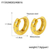 Titanium Steel Geometric Earrings With Electroplating Retro Temperament Round And Mangxing Shapes