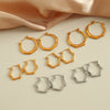 316L Stainless Steel Geometric Electroplated Bamboo Earrings For Women Fashion Jewelry