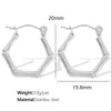 316L Stainless Steel Geometric Electroplated Bamboo Earrings For Women Fashion Jewelry