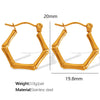 316L Stainless Steel Geometric Electroplated Bamboo Earrings For Women Fashion Jewelry