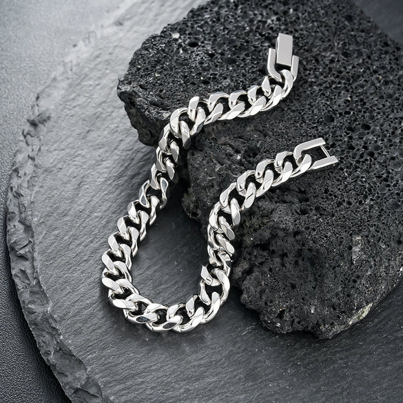 Titanium Steel Geometric Electroplated Chain Bracelet For Men And Women Simple Hip Hop Fashion Jewelry Wholesale
