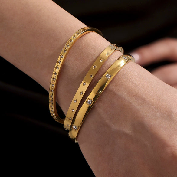 Titanium Steel Geometric Electroplated Fashion Ladies Bracelet