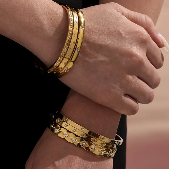 Titanium Steel Geometric Electroplated Fashion Ladies Bracelet