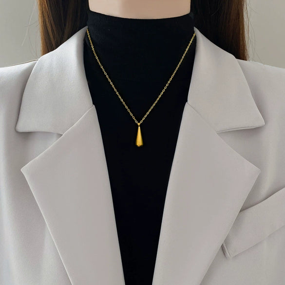 Titanium Steel Geometric Electroplated Fashion Unisex Necklace