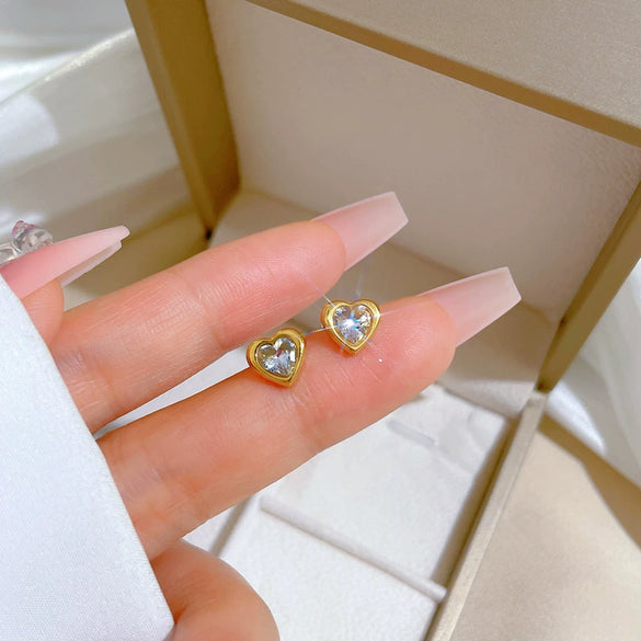 Titanium Steel Geometric Electroplated Minimalist Style Earrings For Women