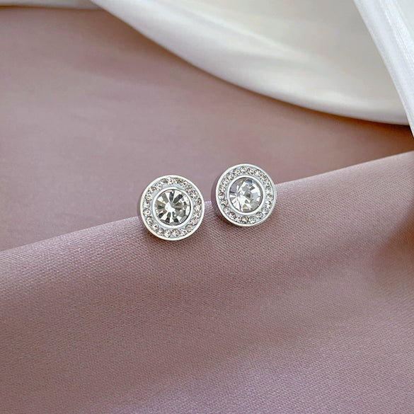 Titanium Steel Geometric Electroplated Minimalistic Earrings For Women And Men