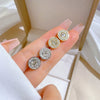 Titanium Steel Geometric Electroplated Minimalistic Earrings For Women And Men