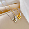 Titanium Steel Geometric Electroplated Necklace For Women
