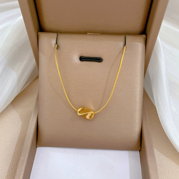 Titanium Steel Geometric Electroplated Necklace