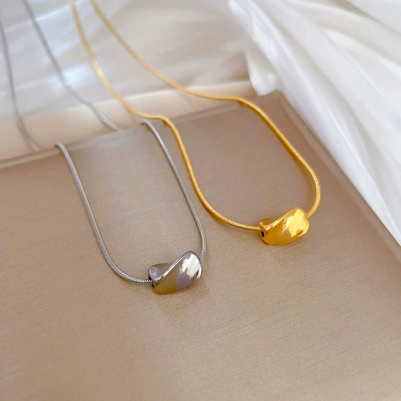 Titanium Steel Geometric Electroplated Necklace