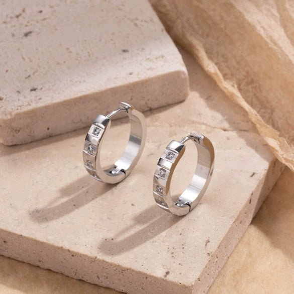 Titanium Steel Geometric Electroplated Simple Retro Fashion Women's Ear Buckle
