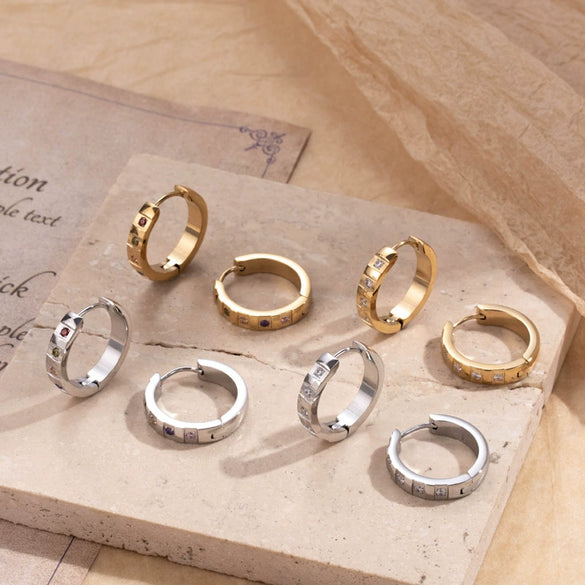 Titanium Steel Geometric Electroplated Simple Retro Fashion Women's Ear Buckle