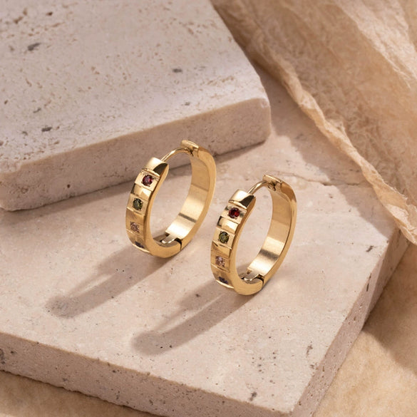 Titanium Steel Geometric Electroplated Simple Retro Fashion Women's Ear Buckle