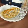 316L Stainless Steel Geometric Electroplated Spring Bracelet For Women