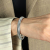 316L Stainless Steel Geometric Electroplated Spring Bracelet For Women