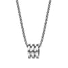 Titanium Steel Geometric Electroplated Threering Minimalistic Fashion Necklace For Unisex
