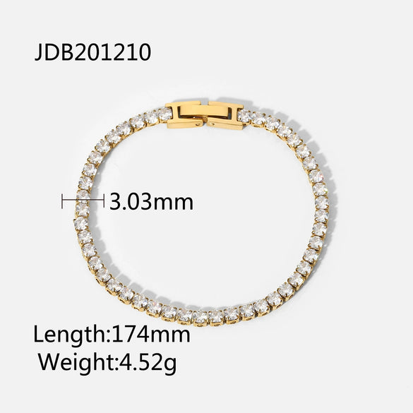 Titanium Steel Geometric Electroplated Women's Bracelet