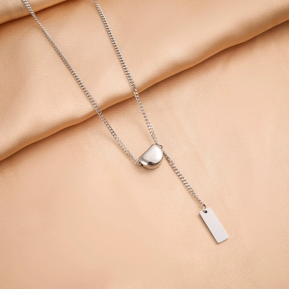 Titanium Steel Geometric Electroplated Women's Clavicle Chain Necklace