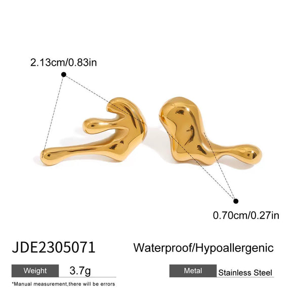 Titanium Steel Geometric Electroplated Women's Earrings