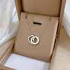 Titanium Steel Geometric Electroplated Women's Love Necklace Accessories