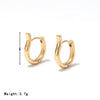 Titanium Steel Geometric Electroplated Women's Minimalist Earrings
