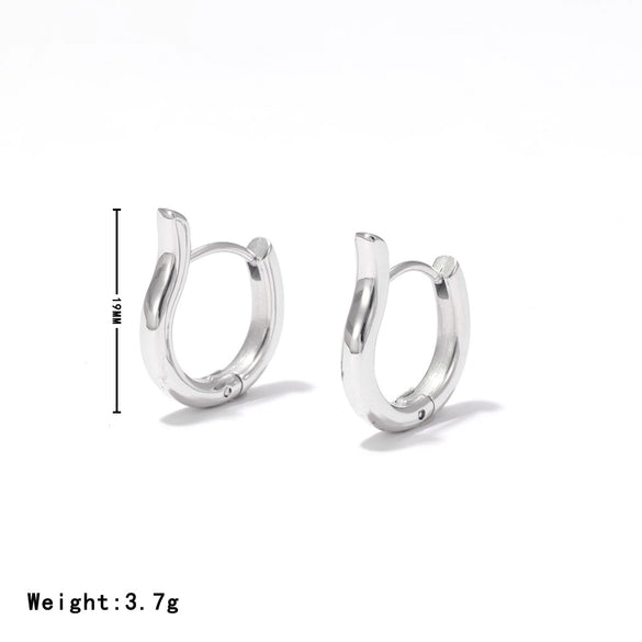 Titanium Steel Geometric Electroplated Women's Minimalist Earrings