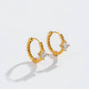 Titanium Steel Geometric Electroplated Women's Niche Retro Highend Allmatch Earrings