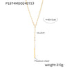 316L Stainless Steel Geometric Element Ring Pendant Yshaped Tassel Hiphop Style Electroplated Neck Chain For Women