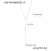 316L Stainless Steel Geometric Element Ring Pendant Yshaped Tassel Hiphop Style Electroplated Neck Chain For Women
