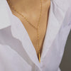 316L Stainless Steel Geometric Element Ring Pendant Yshaped Tassel Hiphop Style Electroplated Neck Chain For Women
