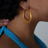 Titanium Steel Geometric Exaggerated Women's Earrings With Electroplating