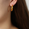 Titanium Steel Geometric Exaggerated Women's Earrings With Electroplating