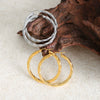 Titanium Steel Geometric Exaggerated Women's Earrings With Electroplating