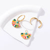 Titanium Steel Geometric Fanshaped Women's High Sense Niche Fashion Earrings