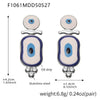 Titanium Steel Geometric Fashion Electroplated Blue Eye Devil's Eye Pendant Earrings For Women