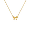 Titanium Steel Geometric Fashion Electroplated Bow Necklace Unisex