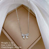 Titanium Steel Geometric Fashion Electroplated Bow Necklace Unisex