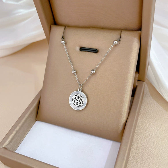 Titanium Steel Geometric Fashion Minimalist Electroplated Necklace For Unisex
