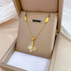 Titanium Steel Geometric Fashion Minimalist Electroplated Necklace For Unisex