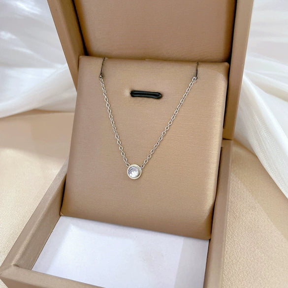 Titanium Steel Geometric Fashion Minimalist Electroplated Necklace For Unisex