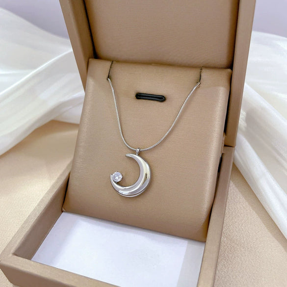 Titanium Steel Geometric Fashion Minimalist Electroplated Necklace For Unisex