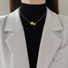 Titanium Steel Geometric Fashion Minimalist Electroplated Necklace