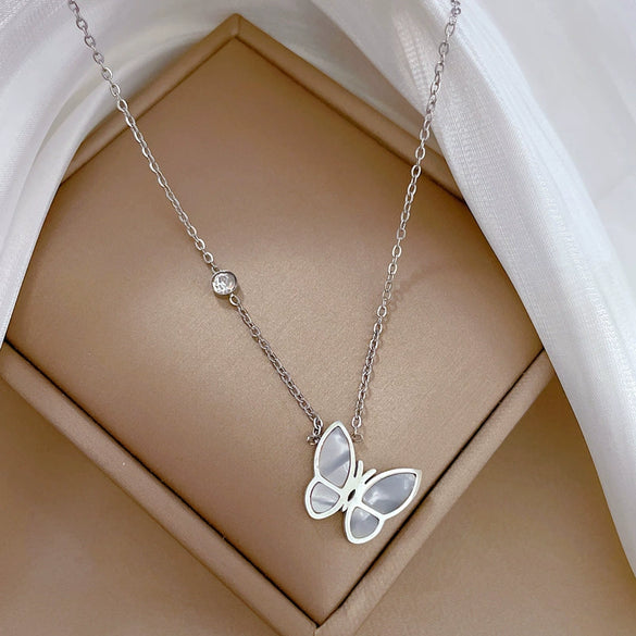 Titanium Steel Geometric Fashion Necklace With Electroplating