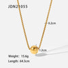 Titanium Steel Geometric Fashion Simple Ball Electroplated Box Chain Necklace For Women