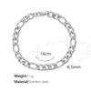 316L Stainless Steel Geometric Figaro Cuba Chain Bracelet For Women With Electroplating