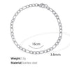 316L Stainless Steel Geometric Figaro Cuba Chain Bracelet For Women With Electroplating